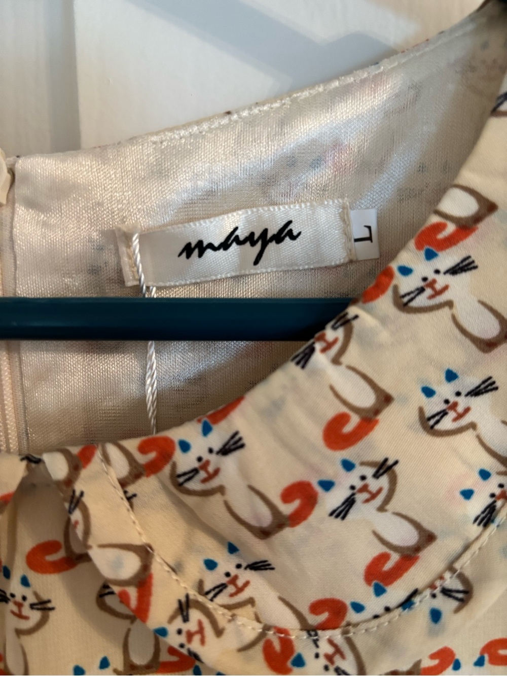Adorable Sleeveless Cat Print Dress sz S-M NWT - Picture 7 of 15